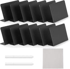 12 Pcs 4"x3" Mini Chalkboard Signs for Food, Reusable PVC Food Labels, Reserved Table Signs for Party Buffet, Birthdays, Bakery, Weddings Table Numbers, Buffet Display, Place Cards, Name Tag