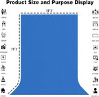 5x7FT Royal Blue Screen Backdrop for Photography, Solid Blue Photo Background for Party Portrait Photoshoots Booth Video Studio