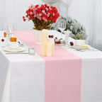 Pink Table Runners 10 Packs 12x108 Inches Glitter Table Runner Wedding Sequin Fabric for Birthday Bridal Baby Shower Engagement Party Decorations