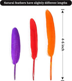 FeelfunFeather 120pcs Mix Colur Goose Cochettes Feather 4-6 inch 10-15cm Bulk Natural for Wedding Party Halloween Decorations DIY Cosplay Gothic Costumes Crafts