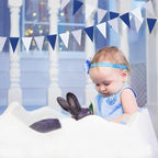 30 Ft Navy Blue White and Silver Party Decorations Royal Blue Triangle Flag Pennant Banner Bunting for Graduation Birthday Wedding Bridal Shower Nautical Ahoy Achor Theme Party Decorations Supplies