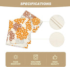 Artoid Mode Orange Dahlia Floral Pinnata Fall Table Runner, Seasonal Autumn Thanksgiving Kitchen Dining Table Decoration for Home Party Decor 13x90 Inch