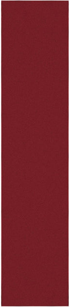 Sweet Home Stores SH Non-Slip Solid Rubberback Indoor Runner Rug for Kitchen, Hallways, Bathroom, Entrance, Bedroom, 2'7" x 12', Red