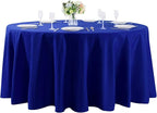 132 inch Round Tablecloth Washable Polyester Table Cloth Decorative Table Cover for Wedding Party Dining Banquet（132 inch,Royal Blue）