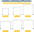 Wokceer 10 FT Backdrop Stand Heavy Duty Pipe and Drape Kit, Adjustable Black Backdrop Stands for Wedding Photo Booth Background Birthday Party Photography Exhibition Decoration