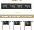 Rustic Country Bear Table Runner, Black Wood Wooden Cabin Wild Animals Hunting Table Cloth for Home Kitchen Dining Table Runner 13x90 Inch