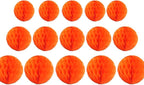 15pcs Honeycomb Balls Decorations 4'' 6'' 8'' Party Honeycomb Ball Flower Tissue Pom Poms Flower Balls Hanging Flower Balls for Party Baby Shower Birthday Wedding Nursery Decor(4'' 6'' 8'' Orange)