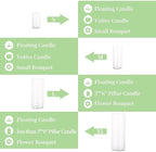 Glasseam Cylinder Vases Set of 12, Hurricane Candle Holder Clear Assorted Sizes, Modern Glass Cylinder Vase, Glass Vases for Centerpieces for Home Decor Wedding Centerpieces, Events, 6''+7.8''+10''