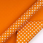 WRAPAHOLIC Reversible Wrapping Paper - Mini Roll - 17 Inch X 33 Feet - Orange and Polka Dot Design for Birthday, Holiday, Wedding, Baby Shower