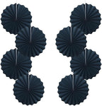 Black Party Decorations,Halloween Decor Events Accessories,Black Birthday Decorations,Anniversary Decorations for Party,Birthday Decorations for Men 12in Hanging Paper Fans 30 Color DIY Set(Black)