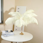 Beige Large Ostrich Feathers Bulk- 16-18 inches 10pcs for Wedding Party Centerpieces,Flower Arrangement and Home Decorations (Beige)