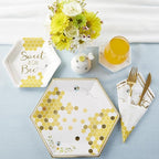 Kate Aspen Sweet as Can Bee 62 Piece Party Tableware Set (16 Guests)
