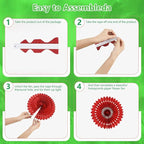 20 Pcs Grass Green Hanging Paper Fan, Hanging Honeycomb Round Paper Fans for Weddings, Birthdays, Christmas, Baby Showers, Classroom, Events Ceiling Party Supplies Decorations