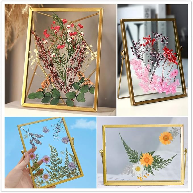 Vignee Real Dried Pressed Leaf Flowers-Multiple Colorful Pressed Flowers Daisies for Craft Resin Jewelry Making Art Craft DIY and Soap Candle Scrapbooking DIY Resin（Yellow）