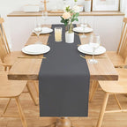 2 Pack Grey Long Table Runner 12 x 108 Inch Solid Color Farmhouse Runners Coffee Table Dresser for Daily Party Home Decoration