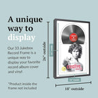 Creative Picture Frames 16" x 24" Jukebox Vinyl Frame Display with Double Matting, LP Record Album Frame for Wall Decor, White/White, Pack of 4