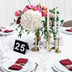 Table Numbers 1-25 Acrylic Double Side Numbered TableS Tents Plastic Restaurant Wedding Tables Number Table Tent Numbers Cards Signs for Party Banquets Wedding Reception (Black, White)
