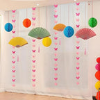 Rainbow Honeycomb Balls Decorations - 12Pcs 6" & 10" Hanging Tissue Pom Poms for Birthday, Wedding, Engagement, Fiesta, Home Decor (Multi-Color)