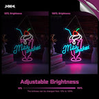 Milk Shakes Neon Signs Ice Cream Neon Light Milk Tea LED Neon Light Milk USB Powered Dimmable(12.6x14.8 Inch)