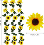Uieke 3 Pack Artificial Sunflower Garland, 7.5ft/Strand Silk Sunflowers Hanging Vines Flowers with Green Leaves for Room Kitchen Garden Birthday Wedding Baby Shower Party Table Decor Large