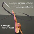 Cannon Sports Gymnastics Wand for Dancing, Cheerleading, Olympic Tournament, & Artistic Competitions (Black)
