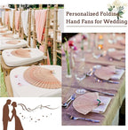 30Pcs Personalized Folding Hand Fans Custom Engraved Summer Wedding Fans,Personalized Wooden Fans Party Favor Bridal Shower Gifts for Guests