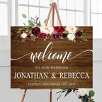 Custom Wedding Welcome Sign, Rehearsal Dinner Sign, Rustic Wedding Decorations For Ceremony, Sweets Sign For Wedding, Wedding Memorial Sign, Greenery Floral Theme Wedding Sign