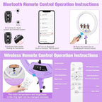 Ring Light 22inch Kit: Ring Light Tripod for iPhone ipad, with 75" Tripod/LCD Display/2 USB Ports Overhead Phone Mount for Video Recording, Zoom Meeting,YouTube,TikTok (Purple)