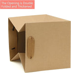 Kraft Paper Gift Bag Large Square Bottom Kraft Paper Bags with Handles (Natural Kraft, 12 x 12 x 12 in, 10 CT)