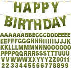 TaoBary 112 Pcs DIY Letter Kit Glitter Customizable Banner Letters Include 107 Letters and Numbers 3 Rope and 2 Needles for Birthday Halloween Christmas Wedding Valentine Party Decor(Bright Green)