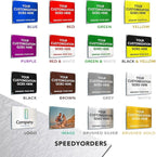 Custom Metal Business Signs, Personalized Aluminum Outdoor Signs, White Aluminum (Black Background, 20x20 In)