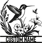 Personalized Metal Signs | Bird Metal Wall Art | Metal Name Sign Birds Welcome Plaque | Custom Garden Sign Yard Signs | Personalized Wedding Gifts | Housewarming Decor Indoor Outdoor