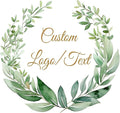 Custom Stickers for Weddings, Birthdays & Businesses - Personalized Labels with Your Logo - Waterproof, Fade and Heat Resistant - Pack of 100-1000 (Wreath D, 1.5 Inch)