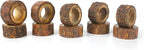 Farmhouse Rustic Wood Napkin Rings Set of 12 - Wooden Napkin Rings for Dinner Table Decoration, Wedding Dinner Party Banquet and Catering Party Services Table Decorations (Brown) - CLEENTABLE