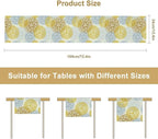 Flowers Table Runner,Spring Summer Floral Pattern Seasonal Farmhouse Kitchen Dining Table Home Party Decoration 13x90 Inch