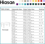 Hiasan Waterproof Tablecloth Rectangle - Washable Fabric Table Cloth for Dining Room Kitchen Birthday Party and Outdoor Use, Beige, 70 x 90 Inch