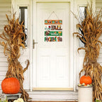 CHDITB It's Not Fall without Football Front Door Sign(15"x12"), Wooden Fall Football Season Decoration Wall Hanging, Vintage Hello Welcome Fall Autumn Home Decor Hanger for Porch Indoor