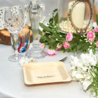 Mr. and Mrs. Disposable Wedding Plates – Rustic, Compostable Alternative to Plastic Plates for Wedding Receptions, Engagement Parties, and Rehearsal Dinners (Appetizer, 50-Pack)