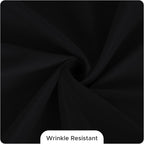 Fitable 8 Pack Round Tablecloths: Stain Resistant Wrinkle Free Circle Table Clothes, Washable Reusable Polyester Table Covers for Wedding Party Birthday Banquet Reception(Black, 84 Inch)