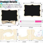 80 Pack Mini Chalkboard Signs with Easel Stand,Food Labels for Party Buffet with Two Pens,Suitable for Graduation Parties, Wedding Celebration Name/Place Cards, Restaurant Food Labels
