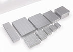 TheDisplayGuys - 25-Pack #53 Kraft Paper Cardboard Gift Boxes/Jewelry Cases w. Cotton Padding & Lid - Silver Foil - (5.4" x 3.9" x 1.0")