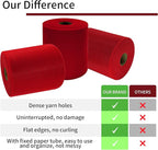 Red Tulle Fabric Rolls 6 Inch by 200 Yards (600 feet) Fabric Spool Tulle Ribbon for Christmas Gift Wrapping DIY Red Tutu Bow Baby Shower Birthday Party Wedding Decorations Craft Supplies