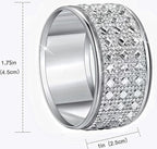 Silver Diamond Napkin Ring Set of 12 Rhinestone Crystal Glass Framed Napkin Holder for Table Decor,Thanksgiving,Christmas,Anniversary, Birthday, Holiday, Party Serviette Buckles Home Decoration