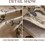 patdrea Designer Linen French Tablecloth for Rectangle Table,Fall Country Breathable Floral Tablecloths,Table Cover for Kitchen Dining,Tea Party,Christmas,Thanksgiving,55"x87"-Oliveirad