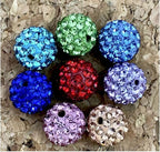 25pcs Adabele Grade A Suncatcher Crystal Rhinestone Pave Loose Beads 12mm Crystal Golden Shadow Polymer Clay Disco Ball Spacers Compatible with Shamballa All Craft Jewelry Making DB12-28