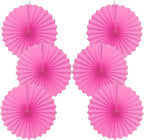 Red Hanging Paper Fans,Red Accessories Paper Decorations for Party,Valentines Day Decorations,Photo Booth Props Decor,16in Hanging Paper Fans 30 Color DIY Set （Magenta）