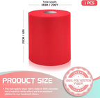 6" x 200 Yards Red Tulle Fabric Rolls, Red Spool Tulle Ribbon for DIY Tutu Skirt Wedding Decoration Baby Shower Birthday Party Backdrop Gift Wrapping Bow Craft Supplies