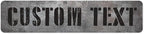 Custom Sign, Custom Street Sign, 11 Font Colors, 13 Font Styles, 4 Hole Options, 22 Sizes, 4x18 Inches, Rust Free DiBound, Fade Resistant, Made in USA by My Sign Center (Grunge Metal)