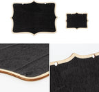 12 Pcs Mini Wooden Chalkboard Signs for Message Board Signs, Mini Chalkboards Hanging Price Tags with String, 6.5x5 Inch Rectangle Chalkboards Message Board Hanging Signs for Party Buffet Food