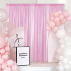 Sugargirl Matte Pink Sequin Backdrop Curtain 4 Panels 2FTx8FT Glitter Pink Background Drapes Sparkle Photography Backdrop for Party Wedding Birthday Wall Decoration